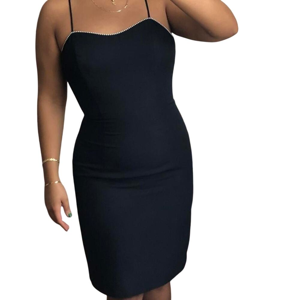 Vintage LBD with Pearl Neckline